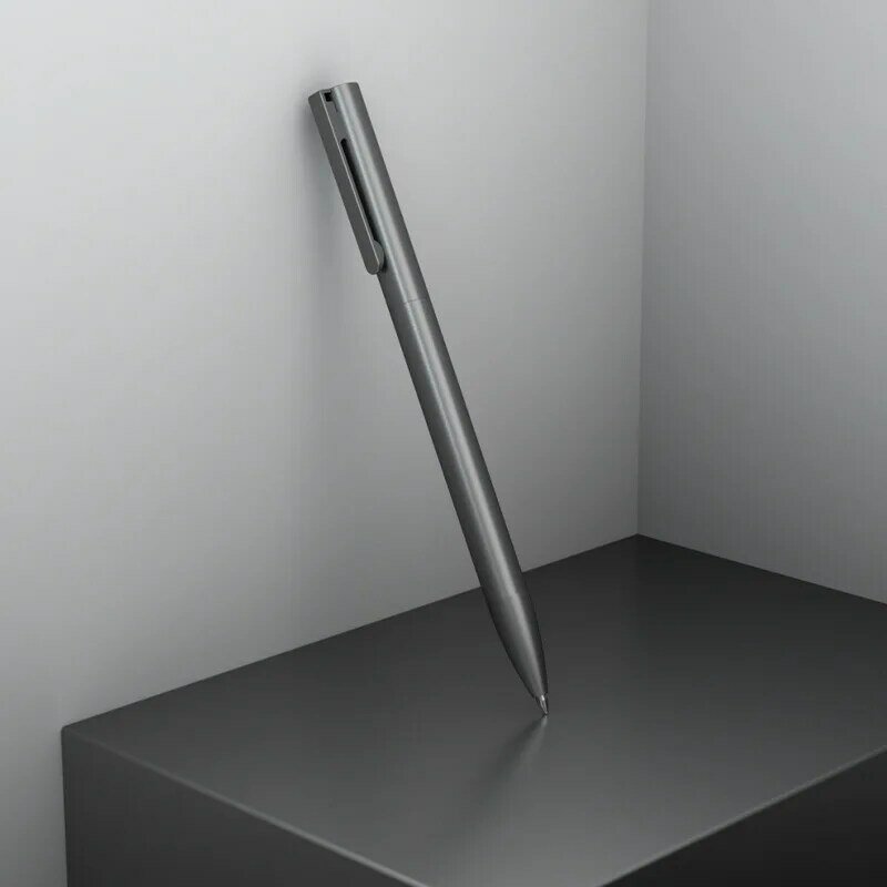 Xiaomi-回転する金属製ジェルインクペン,0.5mm,スイスの黒の詰め替え,ビジネス,学校,オフィス,文房具用