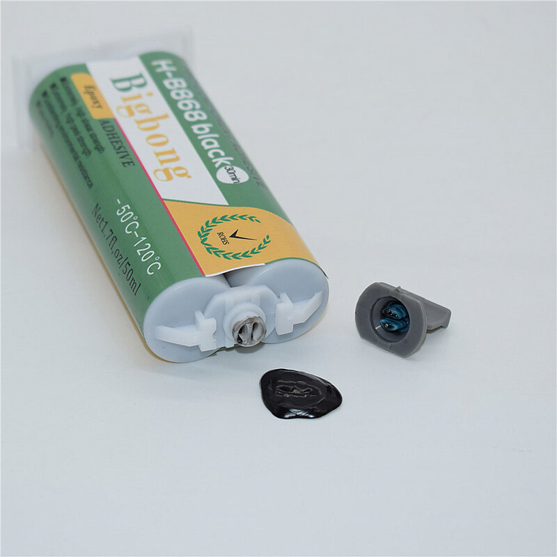 2pcs Glue High Temperature 1:1 Black AB Glues 50ml Epoxy Adhesives and 50ml 1:1 AB Glue Gun Tools with 5pc Static Mixing Nozzles