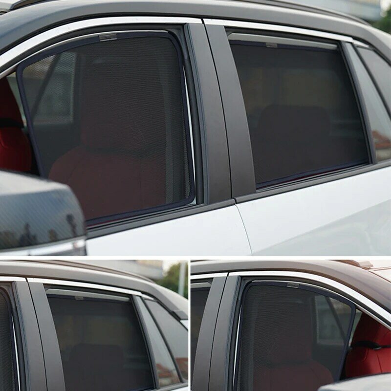 폭스바겐 VW T-ROC 2018-2023 TROC 사이드 윈도우 선 쉐이드 바이저, 마그네틱 자동차 햇빛가리개, 전면 후면 앞 유리 커튼 쉴드