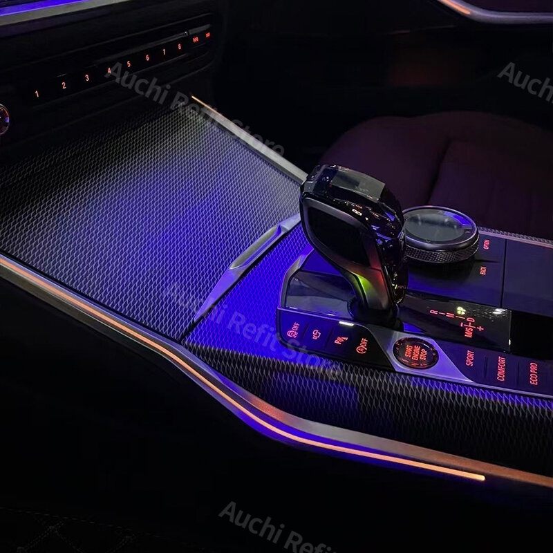 Освесветильник седло центральной консоли для BMW, новинка 3/4 серии G20 G22 M3 M4, светодиодное декоративное освещение s в автомобиле, установка окружающего освесветильник, 11 цветов