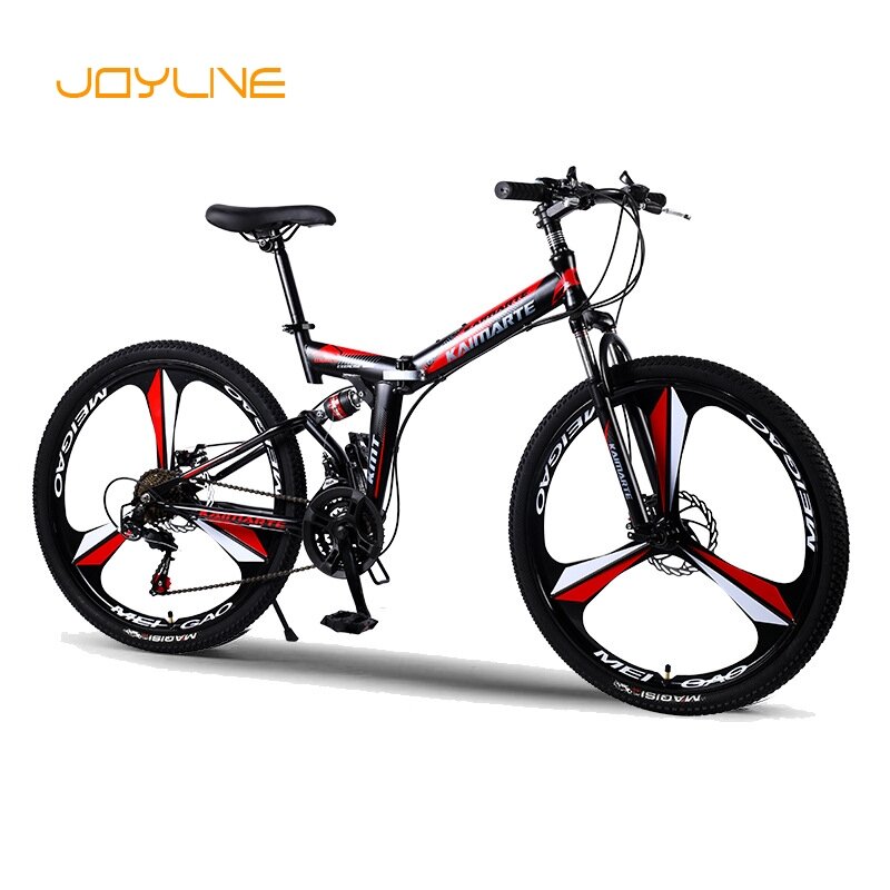 JOYLIVEแผนที่จักรยานแข่งจักรยานจักรยานพับได้จักรยานเสือภูเขา26/24นิ้ว21/24/27ความเร็วจักรยานDual Discเบรค