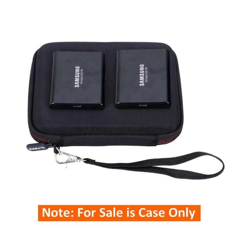 LTGEM Tahan Air EVA Hard Case untuk Samsung T5 T3 Portable 250G 500G 1TB 2TB SSD USB3.1 eksternal Solid State Hard Drive