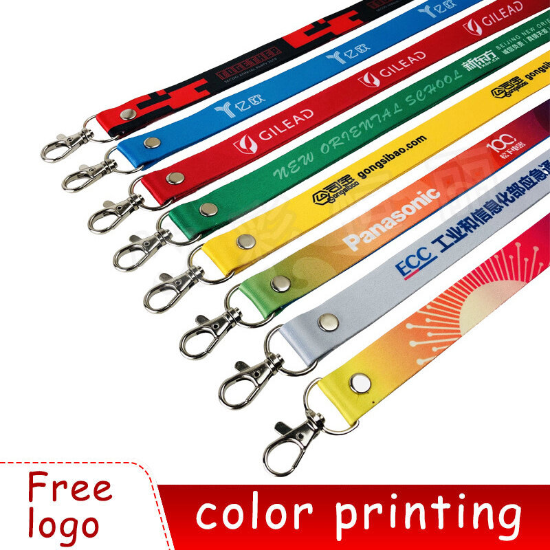 Personalizado Full Color Badge Card Holder, Cordão de impressão, Material escolar e de escritório, 5pcs