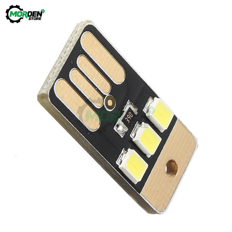 5PCS Mini Pocket Card USB Power LED portachiavi luce notturna 0.2W USB LED lampadina libro luce per PC portatile Powerbank Dropship