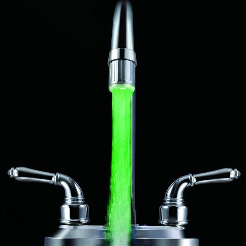 Économie d'eau pour robinet de cuisine ou de douche, lumière LED changeante, buse lumineuse pour salle de bains
