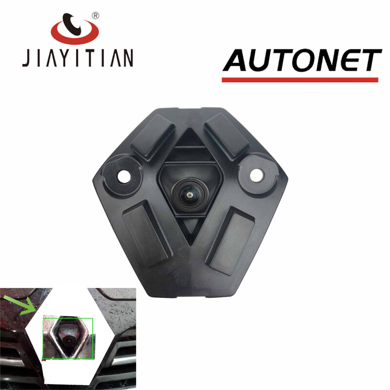 JIAYITIAN ด้านหน้าสำหรับ Renault Koleo 2014 2015 2016 Fisheye เลนส์ CCD Night Vision ด้านหน้าโลโก้กล้อง