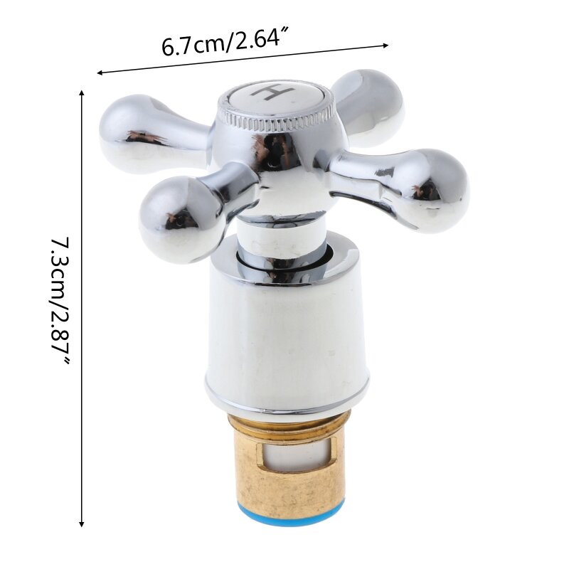 1Set Copper Cross Handle Bath Sink Faucet Handle for Kitchen Bathroom Sink Water Faucet Mixer Accessories Kit