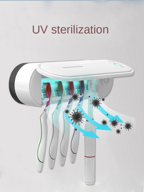 Esterilizador ultravioleta para cepillo dental, soporte de secado automático, exprimidor UV, accesorios de baño