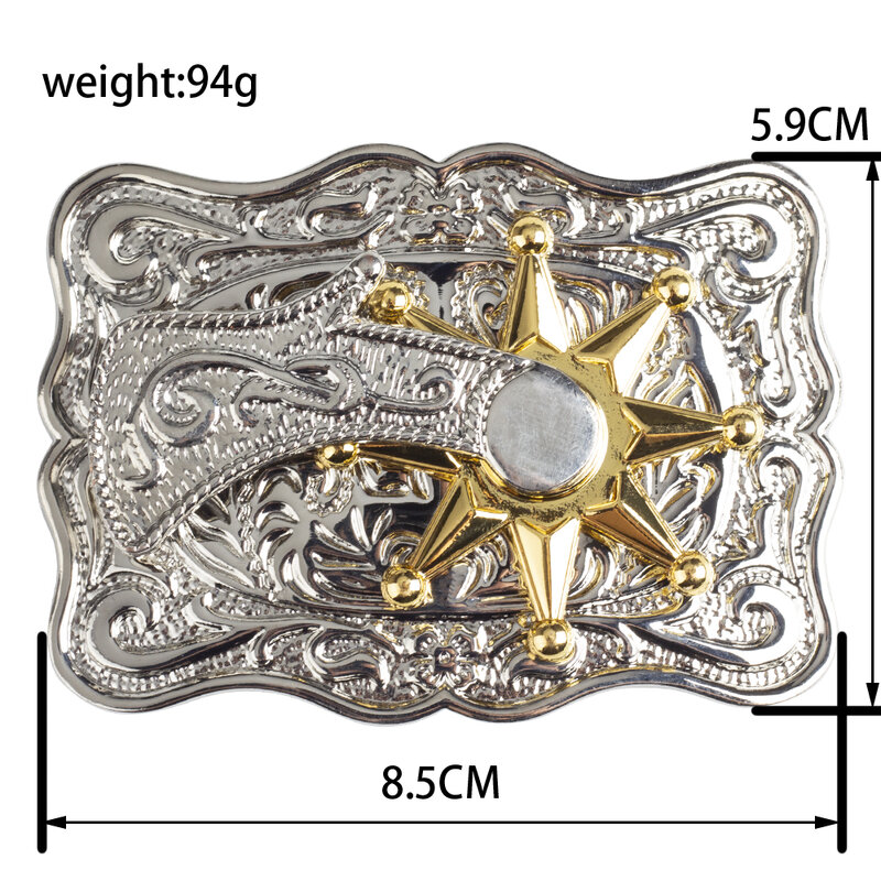 Rotatable Alloy Belt Buckle for Cowboy