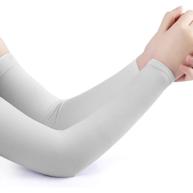 Manchons de bras de protection solaire pour hommes et femmes, sans doigts, crème solaire, extérieur, glace, cool, cyclisme, course à pied