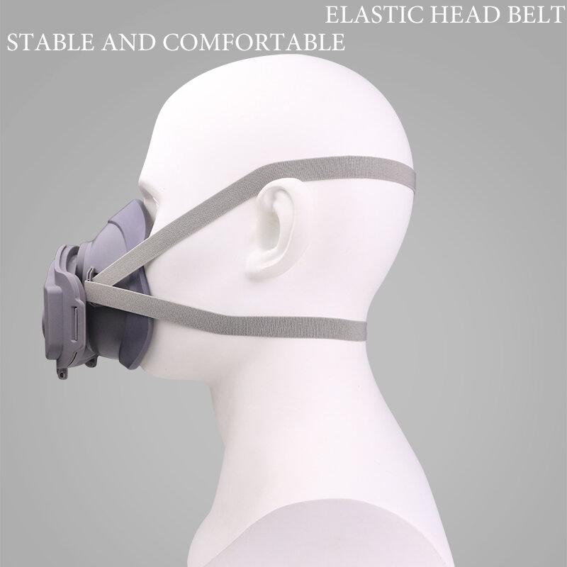 Maska przeciwpyłowa wielokrotnego użytku odporny na kurz Respirator guma bezpieczeństwo pracy maska filtry bawełniane dla budowniczego stolarza codzienna ochrona przed zamgleniem