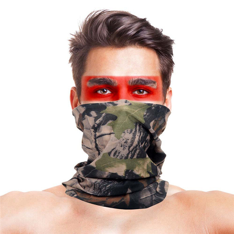 Máscara facial ao ar livre cachecol camuflagem masculino feminino moda scraf adulto balaclava pescoço magia proteção uv ciclismo poliéster