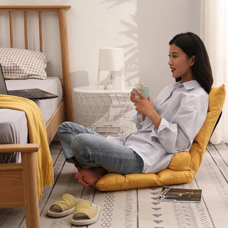 Chaise longue pliante moderne avec dossier, canapé paresseux, chaises longues, tatami, balcon, salon, loisirs, maison