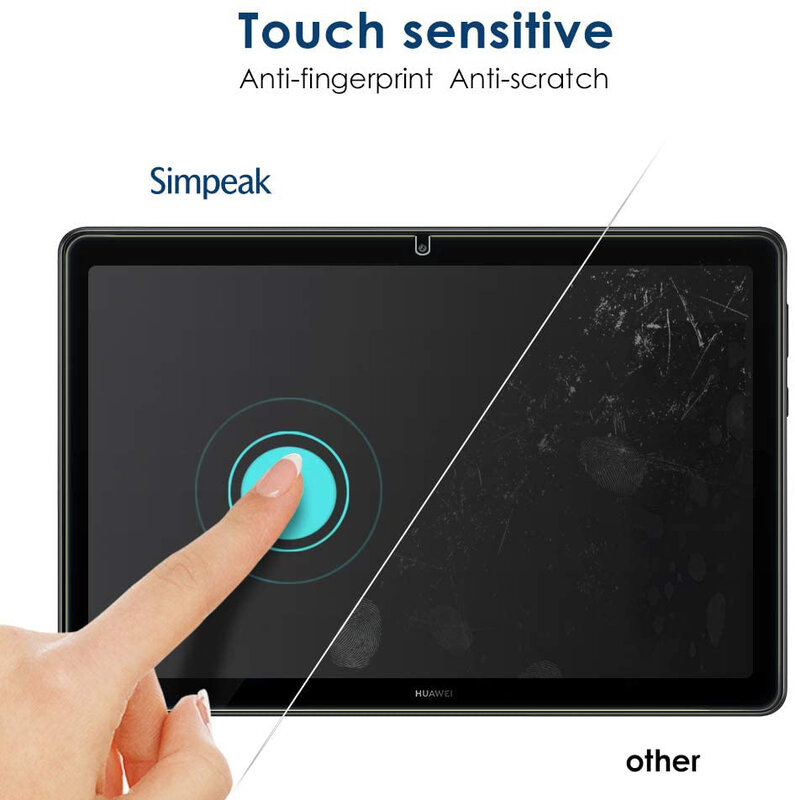 2Pcs Tablet Tempered Glass Pelindung Layar untuk Huawei MediaPad T5 10 10.1 Inch HD Eye Protection Film