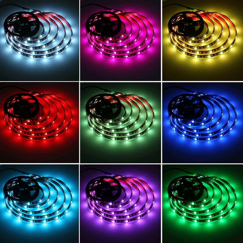 Tira de LED direccionable individualmente, luz RGB inteligente resistente al agua IP30/65/67, CC de 5 V, PCB, color negro/blanco, 1 m, 2 m, 3 m, 4 m, 5 m, WS2812B, WS2812