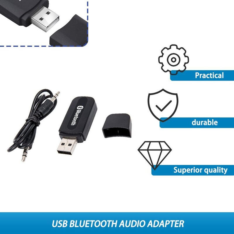 Adaptateur USB Bluetooth Bluetooth pour PC, téléphone portable, souris sans fil, musique, récepteur Audio, transmetteur Aux pour voiture