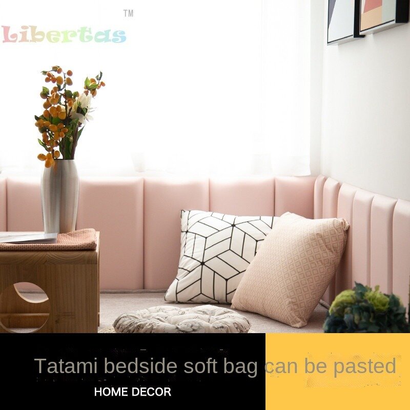 Planche de tête Tatami, décoration de chambre à coucher, dossier de salon, Anti-collision, siège de coussin pour enfants, sac souple, Pad art