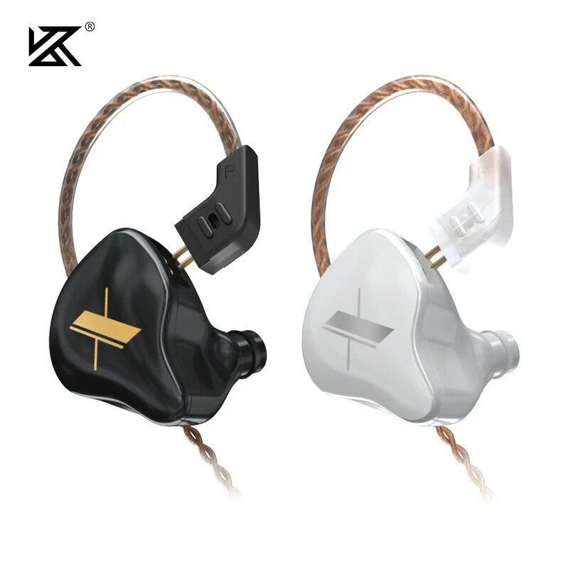 Kz edx cristal cor 1dd alta fidelidade graves fones de ouvido no monitor esporte com cancelamento ruído fone ouvido