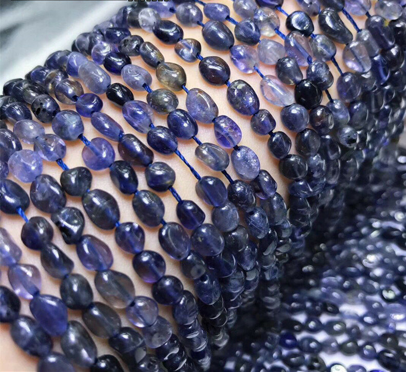 느슨한 비즈 블루 iolite 바로크 쥬얼리 목걸이 제작용, 14 인치 자연, 6-12mm, 14 인치 FPPJ 도매