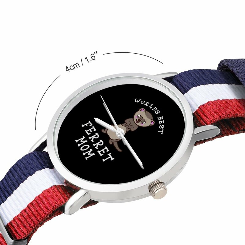 Reloj de cuarzo con diseño deportivo para chica, pulsera elástica de alta calidad, hurones