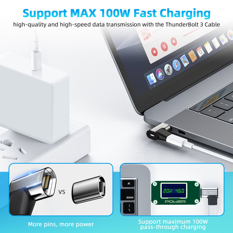 ANMONE Usb3.1 Magnetic USB C Adapter 10Gbp PD 100W Fast Charging Type C Connector Data Sync 24Pins 4K@60Hz c형 마그네틱 어댑터