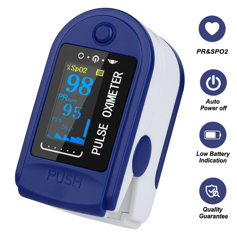 Blood Oxygen Monitor Finger Pulse Oximeter Oxygen Saturation Monitor Fast Shipping within 24hours (without Battery)