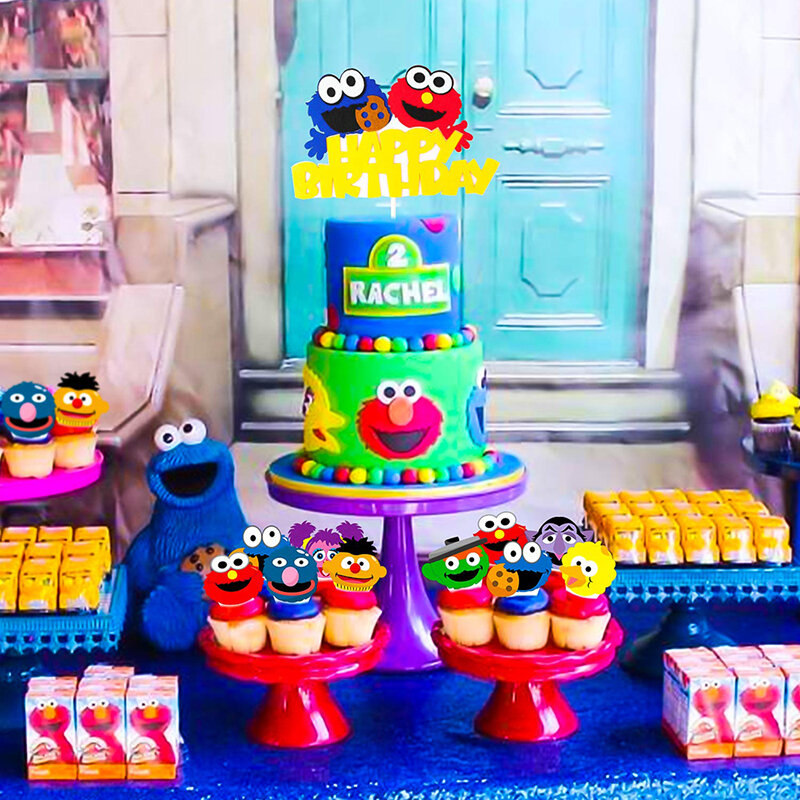49 шт. кунжута вдохновил торт & для капкейка-Наборы с днем рождения кунжутное торт топпера, принадлежности для тематической вечеринки украшение торта для детей
