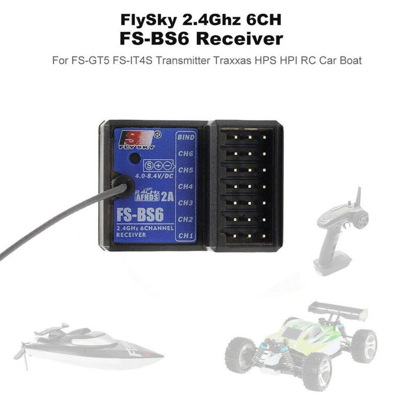 Ricevitore Flysky FS-BS6 2.4Ghz 6CH AFHDS PWM uscita giroscopio integrato trasmettitore Fail-Safe per GT5 FS-GT5 FS auto RC T5F4 barca