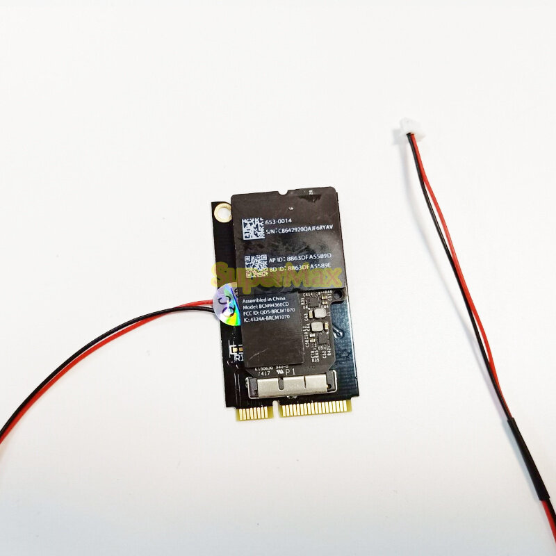 MINI PCI-E إلى بطاقة واي فاي لاسلكية مع بطاقة خط لاسلكي BCM94360CD BCM94331CSAX إلى بطاقة محول pci-e صغيرة للمحترفين/الهواء