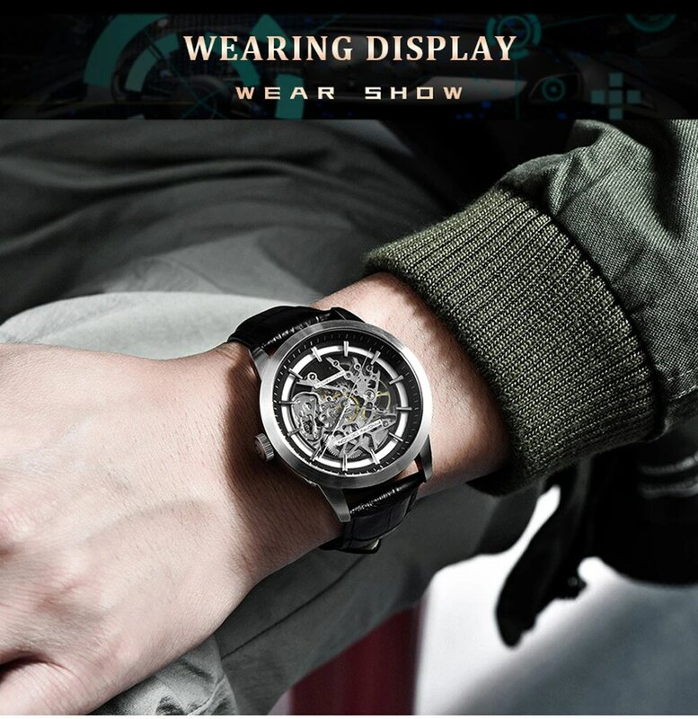 Fashion Luxury Brand Pagani Leather Tourbillon Watch Automatic Men Wristwatch Men Mechanical Steel Watches Relogio Masculino