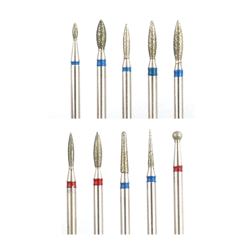 2Pcs Ceramic Nail Drill Bit Diamond Milling Cutter for Manicure Electric Rotary Files Bits Pedicure Burr Cuticle Remove Tools