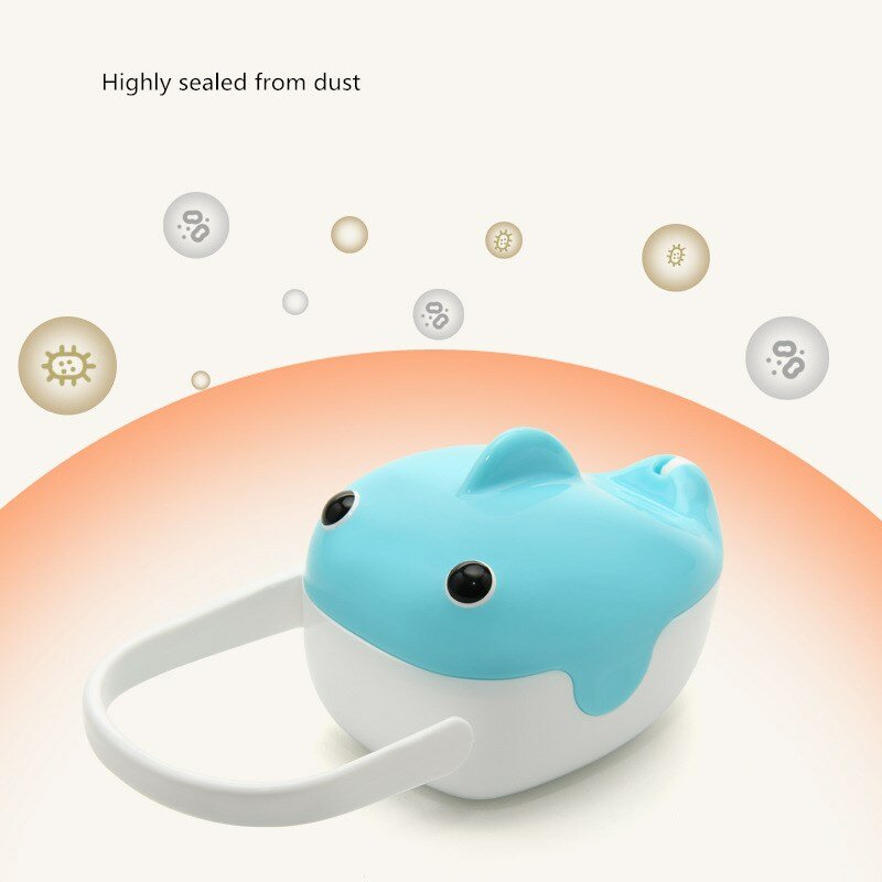 Baby Whale Pacifier Storage Box Portable Non-slip Hook Nipple Box High-Capacity Soother Nipple Holder Case For Newborn Baby