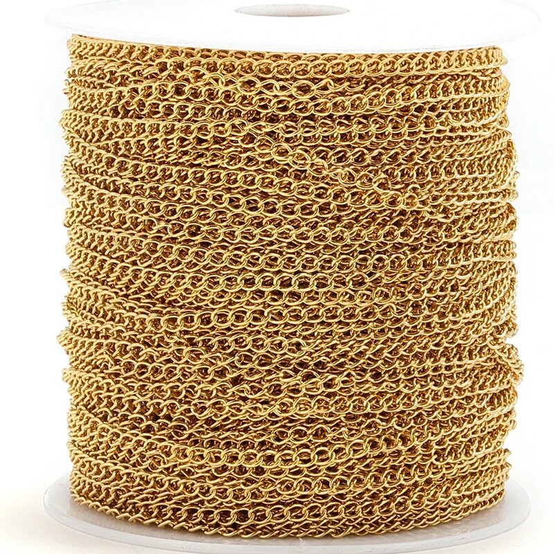 2meters Stainless Steel Extension Chain 2/3/4mm Gold Necklace Chains for Bracelet DIY Chain Accessories Jewelry Making Crafts