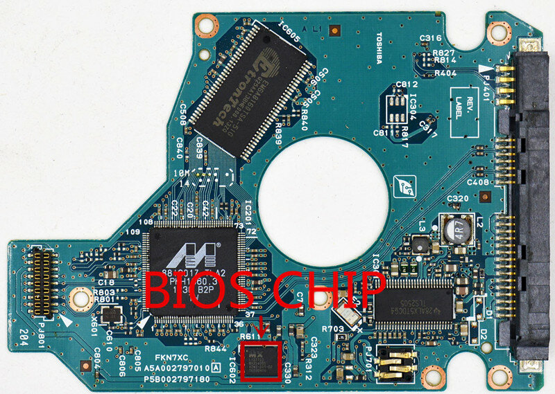 東芝ハードディスク回路基板ボード番号: G0027970 / HDD2G32