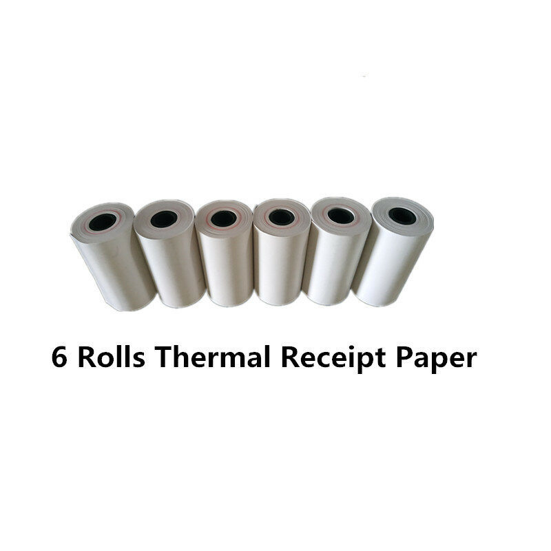 24 gulungan Universal 57x30mm kertas penerimaan termal untuk Mini 58mm tanpa warna Bluetooth printer penerimaan termal Papel Termica