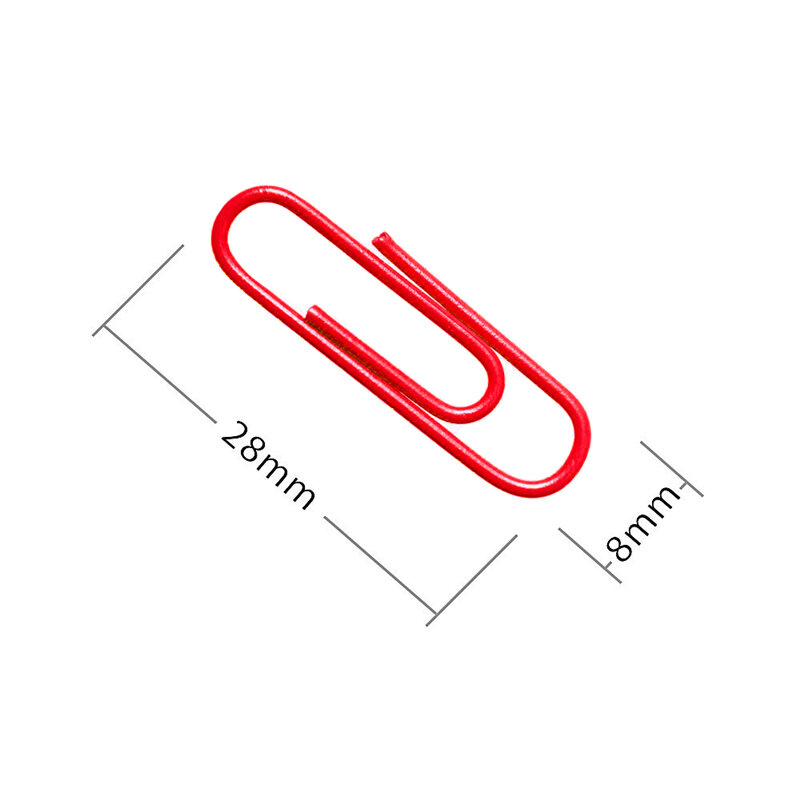 300PCS Z-LABEL Colorful Paper Clips Red Paper Clip Candy-colored Paper Clips Wholesale