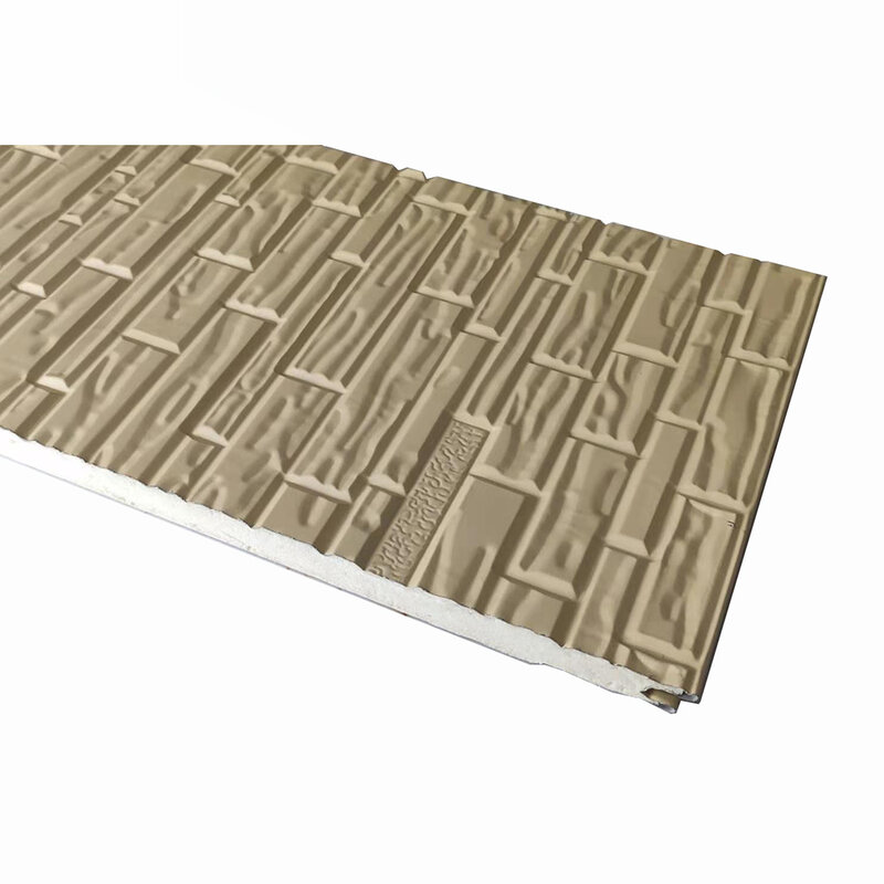 Panel de revestimiento de Metal para revestimiento Exterior e Interior, tablero decorativo de poliuretano sándwich, 16mm x 380mm x 3800mm