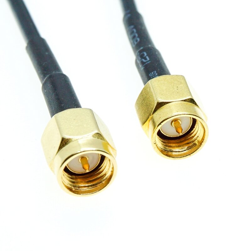 SMA ชายปลั๊ก SMA ชายปลั๊ก RF Pigtail Cable RG174 Coax Connector