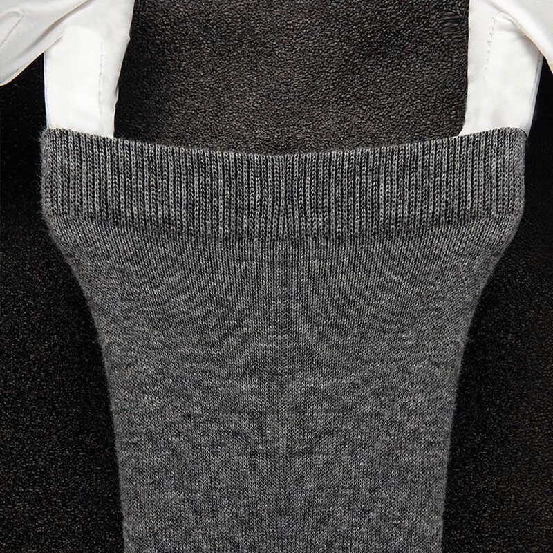 Hss 2023 alta qualidade casual meias de negócios masculinos verão inverno algodão meias secagem rápida preto branco longo meia mais tamanho US7-14