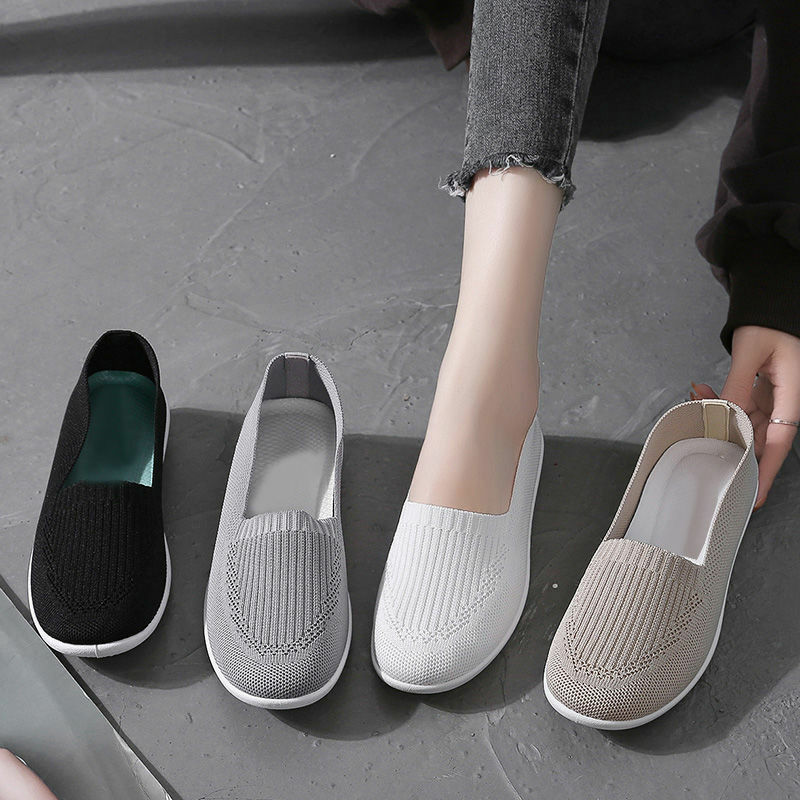ผู้หญิงสบายๆรองเท้าผู้หญิงรองเท้าบัลเล่ต์ Comfy Soft Zapatos Mujer สีดำเดินรองเท้า2021ฤดูใบไม้ผลิใหม่ Loafers