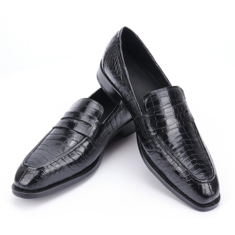 Sipriks – mocassins de luxe en cuir Crocodile pour homme, chaussures décontractées, mouillées, à enfiler, costumes de mariage 44
