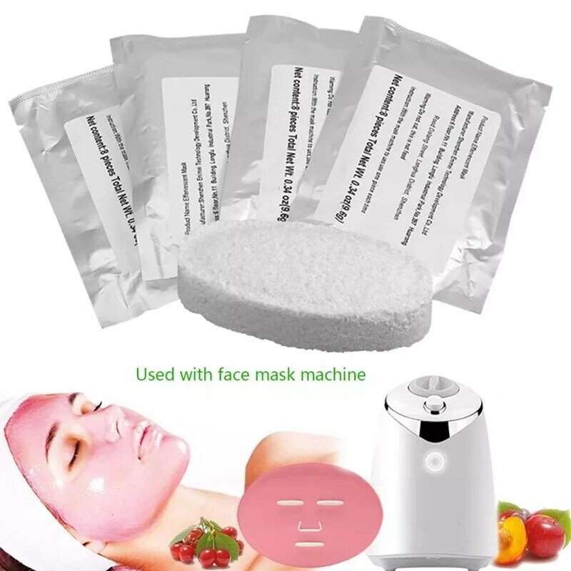 Máquina de máscara facial automática diy com 32 peças, uso com comprimidos efervescentes de colágeno, anti envelhecimento, rugas hidratantes
