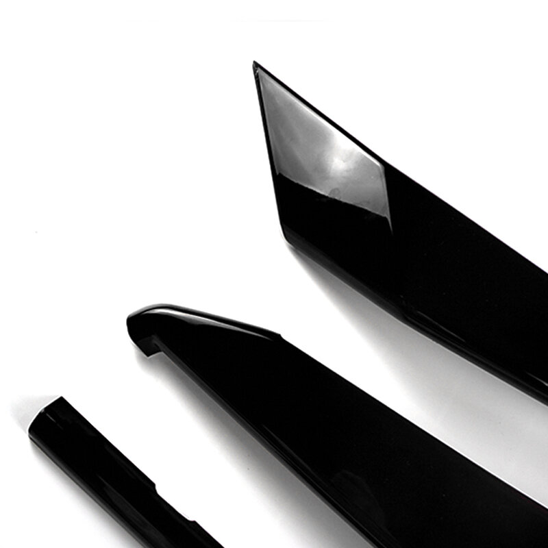 3Pcs/Set Glossy Black U Shape Front Grill Frame Cover Trim ABS Plastic Fit for Nissan Sentra 2021 2020