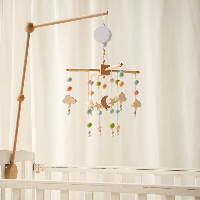 Grzechotki dla dzieci szopka Mobiles uchwyt na zabawki obrotowa przenośna karuzela nad łóżeczko pozytywka projekcja 0-12 miesięcy noworodek zabawka dla dziecka prezenty