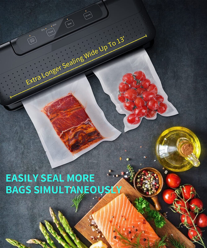 MAXFUTURE Dual Pump Auto Plastic Vacuum Food Sealer Vacuum Bag Food Sealer FoodSaver Vacuum Sealing Machine