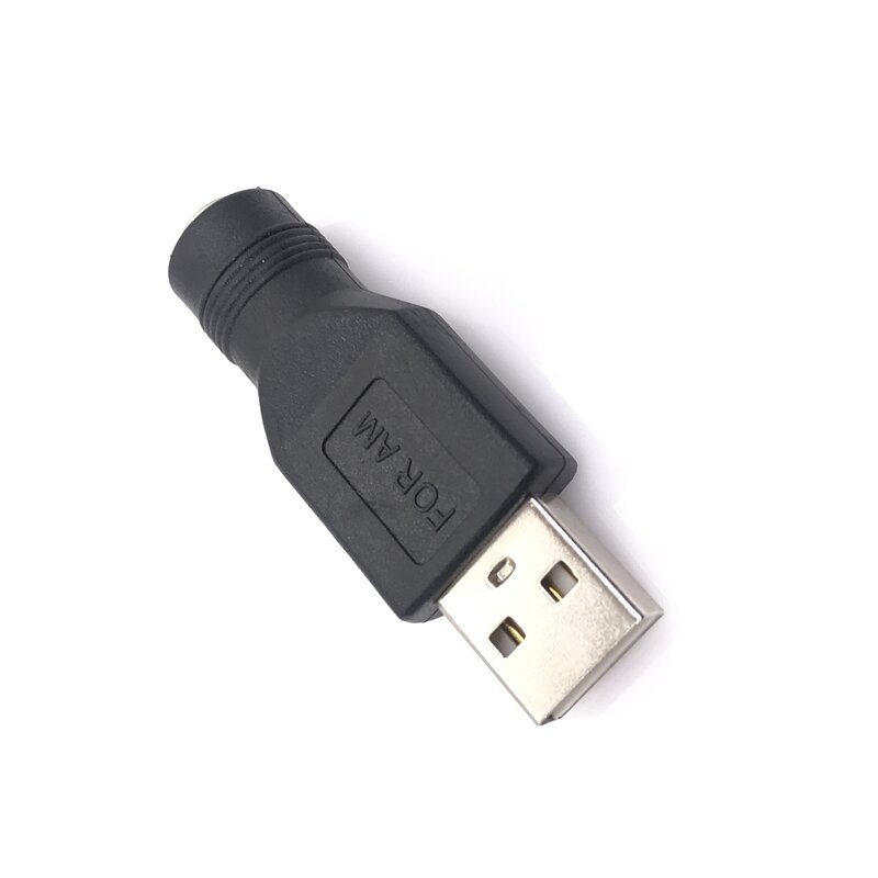 1pcs 일반적으로 사용되는 USB 세트 5.5*2.1mm 여성 잭 USB 2.0 남성 플러그 DC 전원 남성 여성 커넥터 어댑터