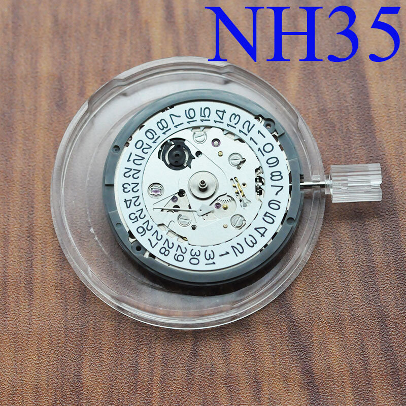 Nh35 movimento dia data definir alta precisão automática relógio de pulso mecânico
