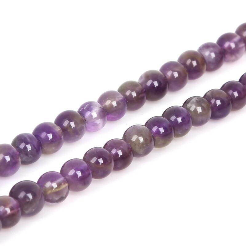 Cristalli di ametista viola in pietra naturale di alta qualità perline allentate rotonde 15 "Strand 4 6 8 10 MM Pick Size per la creazione di gioielli