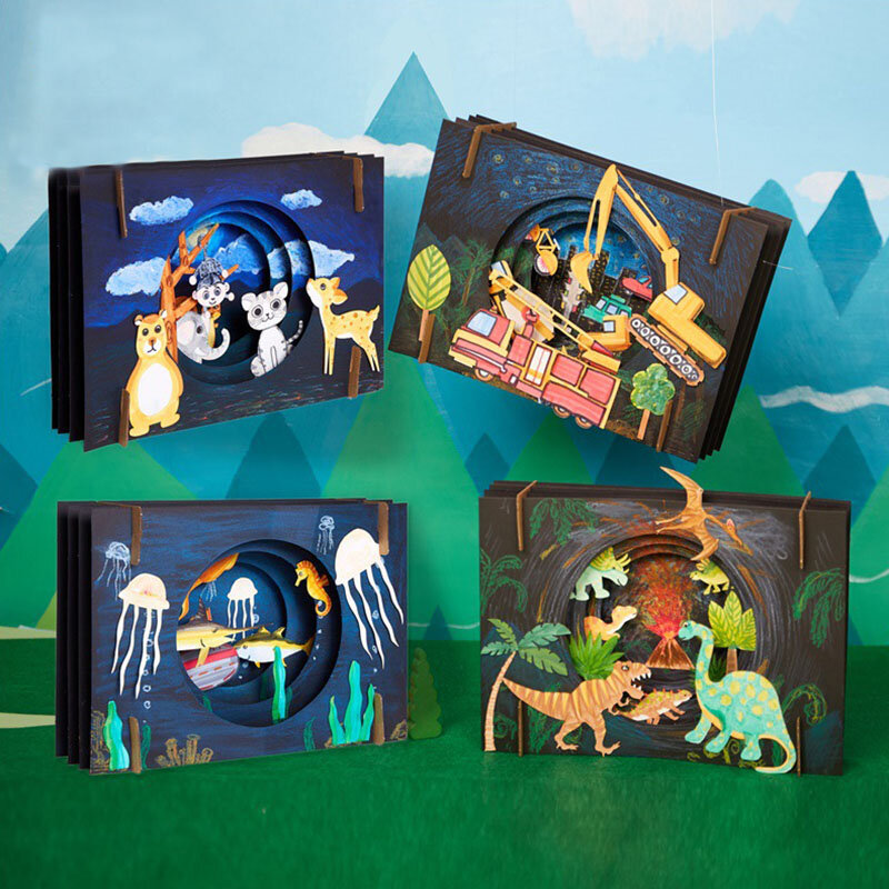 Vast Starry Sky Craft Toys para niños, encantador dinosaurio hecho a mano, manualidades para niños, juguetes educativos interactivos
