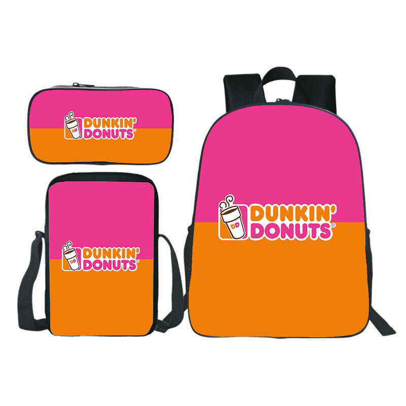 Trendy Charli Damelio Backpack 3 Pieces/set Canvas School Backpack Girls Casual Mochilas Bookbag Boys Laptop Rucksack Women Bags